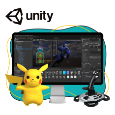 Мир игр на Unity 2D на популярном движке + AI-помощники - КИБЕРшкола программирования для детей, компьютерные курсы для школьников, начинающих и подростков - KIBERone г. Сокольники