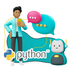Умный чат-бот на Python - КИБЕРшкола программирования для детей, компьютерные курсы для школьников, начинающих и подростков - KIBERone г. Сокольники